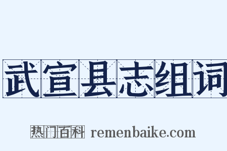 武宣县志组词是什么意思的图片